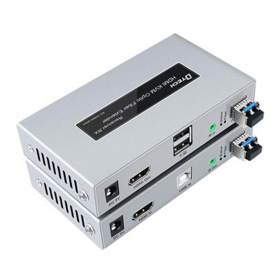 Bộ kéo dài HDMI quang DTECH DT-7059 + USB
